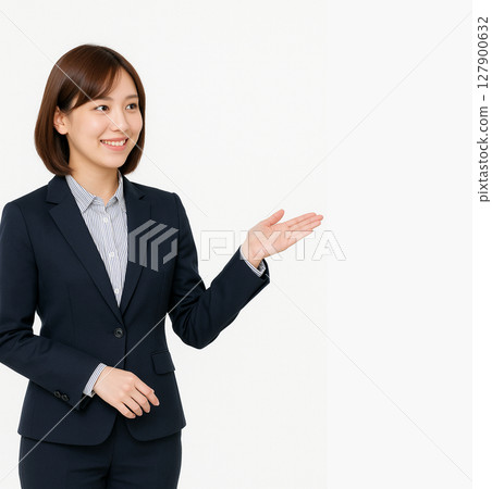 A woman giving information 127900632