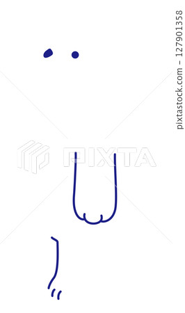插畫素材北極熊沒有輪廓 127901358