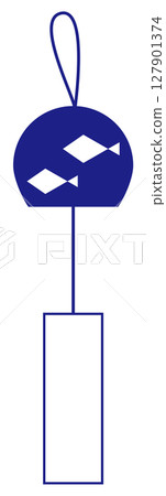 Illustration material: Wind chimes 127901374