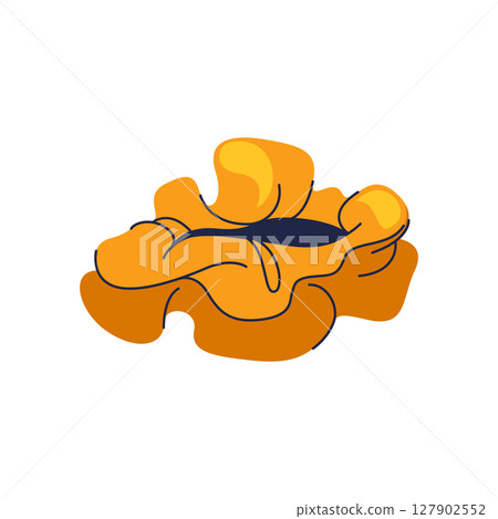 Hair tie vector icon. Woman elastic band or hairband for ponytail. Scrunchie for braid or ribbon for hairstyle. Female beauty and hair management. Fastening and clip for women. Headwear fashion. 127902552