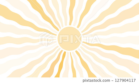 Sun burst pattern background ray sunshine. Retro summer sun wave vector geometric texture beam Sun burst pattern background ray sunshine. Retro summer sun wave vector geometric texture beam 127904117