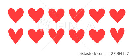 Heart vector love shape cute icon symbol set. Heart background health valentine decoration set. Heart vector love shape cute icon symbol set. Heart background health valentine decoration set. 127904127