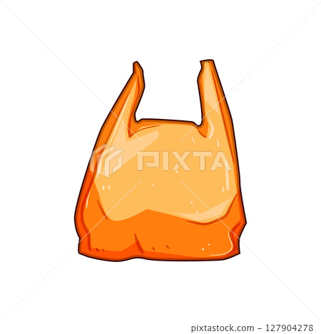 biodegradable plastic shopping bag cartoon vector illustration biodegradable plastic shopping bag cartoon vector illustration 127904278