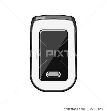 reading oxygen fingertip monitor cartoon vector illustration 127904290