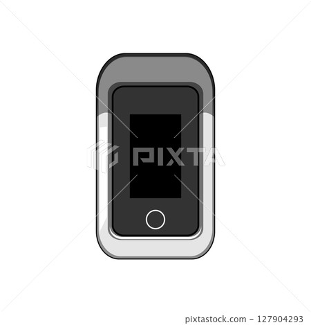 sensor oxygen fingertip monitor cartoon vector illustration sensor oxygen fingertip monitor cartoon vector illustration 127904293