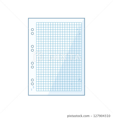 writing notebook line page cartoon vector illustration 127904310