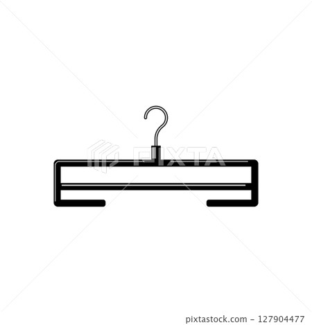clothes hanger plastic cartoon vector illustration 127904477