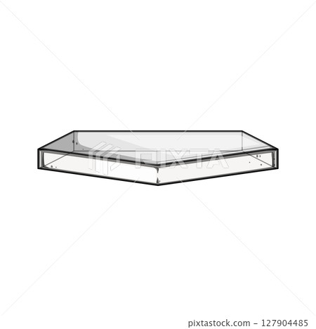 durable glass platform cartoon vector illustration 127904485