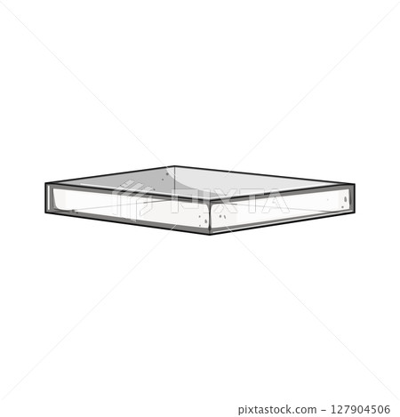 modern glass platform cartoon vector illustration 127904506