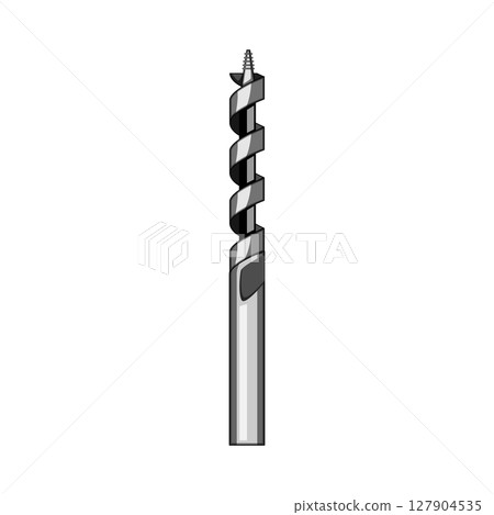 spade drill bit cartoon vector illustration 127904535