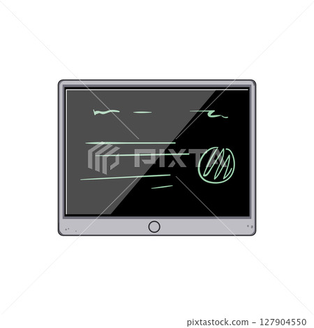 rechargeable digital handwriting pad cartoon vector illustration 127904550