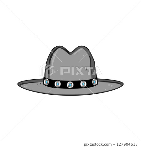 brim cowgirl hat cartoon vector illustration 127904615