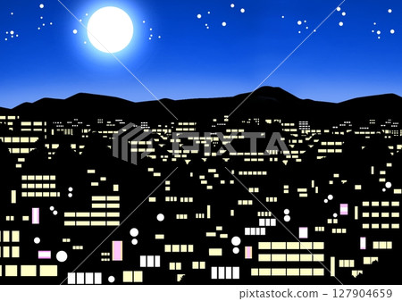 Townscape of the 15th night 127904659