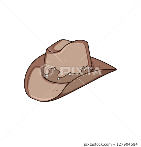 stetson cowboy hat cartoon vector illustration 127904684