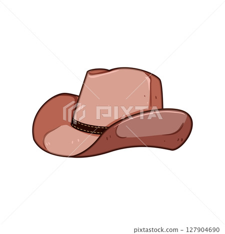 ranch cowboy hat cartoon vector illustration 127904690