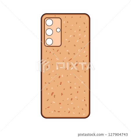 natural cork phone case cartoon vector illustration 127904743