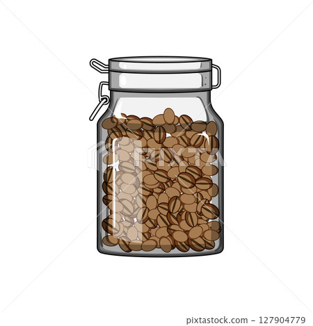 grounds coffee jar cartoon vector illustration grounds coffee jar cartoon vector illustration 127904779