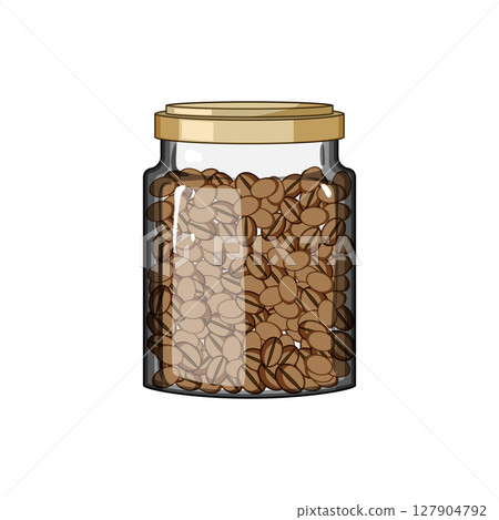 container coffee jar cartoon vector illustration 127904792