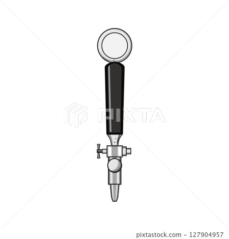 keg beer tap handle cartoon vector illustration 127904957