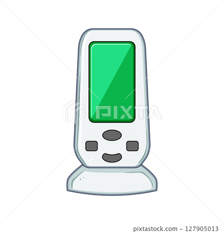 particulate air quality monitor cartoon vector illustration 127905013