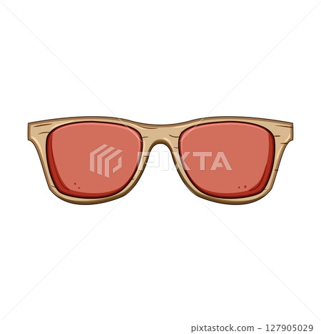 uvprotection wooden sunglasses cartoon vector illustration uvprotection wooden sunglasses cartoon vector illustration 127905029