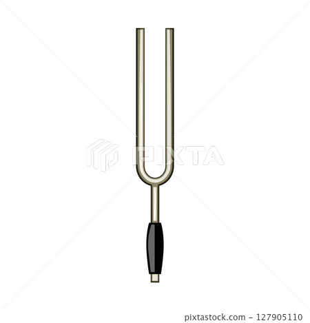 crystal tuning fork cartoon vector illustration 127905110