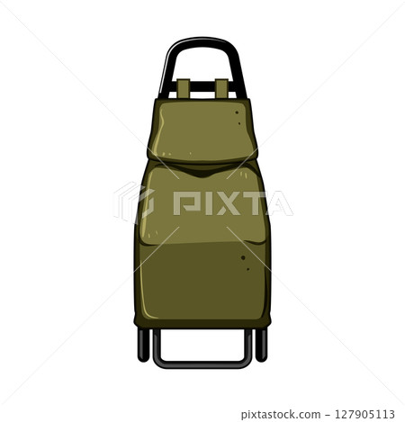 cabin trolley bag cartoon vector illustration 127905113