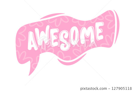 Awesome exclamation speech bubble cartoon Awesome exclamation speech bubble cartoon 127905118