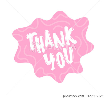 Thank you text speech bubble Thank you text speech bubble 127905125
