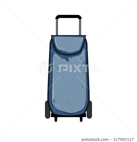 carryon trolley bag cartoon vector illustration 127905127