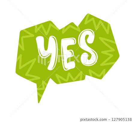 Yes agreement speech bubble cartoon Yes agreement speech bubble cartoon 127905138