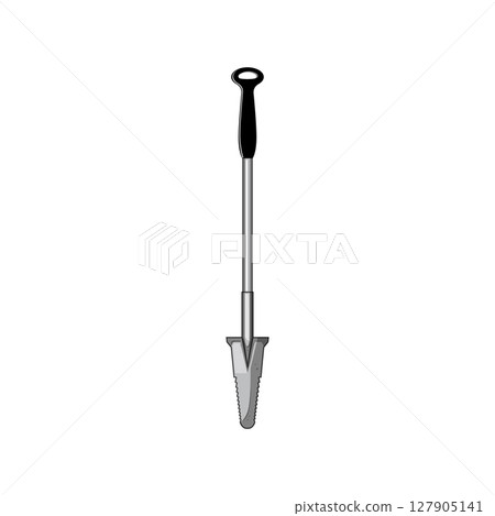 blade tree planting shovel cartoon vector illustration 127905141