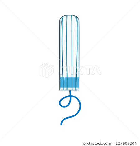 insertion tampon cartoon vector illustration insertion tampon cartoon vector illustration 127905204