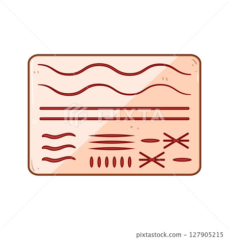 tool suture practice pad cartoon vector illustration tool suture practice pad cartoon vector illustration 127905215