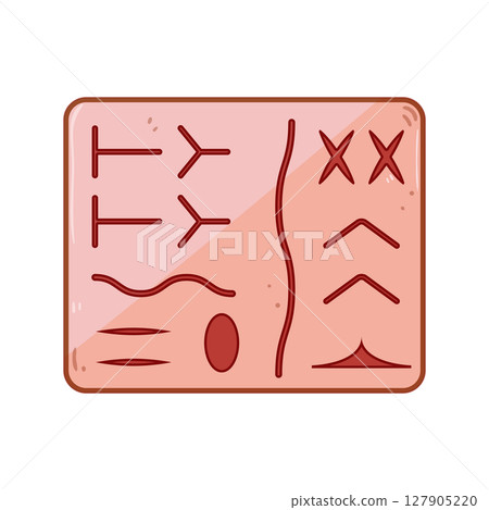 skills suture practice pad cartoon vector illustration skills suture practice pad cartoon vector illustration 127905220