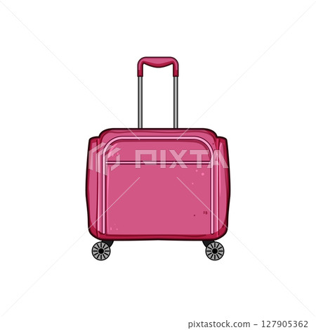 durable soft shell suitcase cartoon vector illustration 127905362