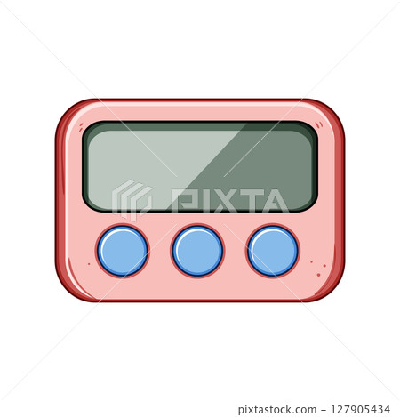 gadget shower timer cartoon vector illustration 127905434