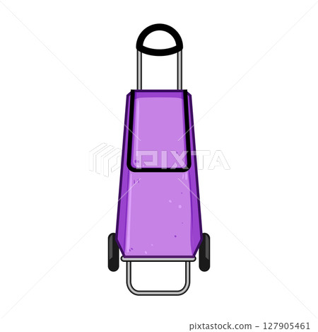 merlot rolling luggage cartoon vector illustration 127905461