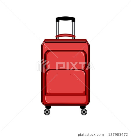 champagne rolling luggage cartoon vector illustration champagne rolling luggage cartoon vector illustration 127905472