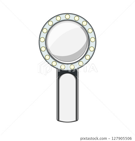 rainfall reading magnifier cartoon vector illustration 127905506