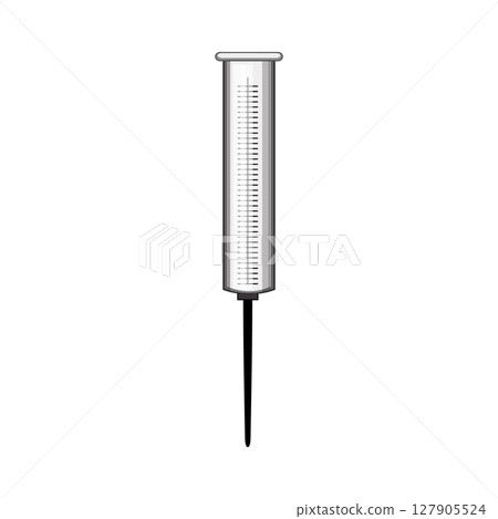 meteorology rain gauge cartoon vector illustration 127905524