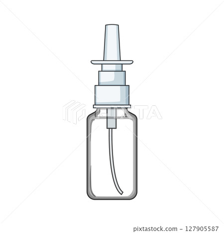 congestion nasal spray bottle cartoon vector illustration congestion nasal spray bottle cartoon vector illustration 127905587