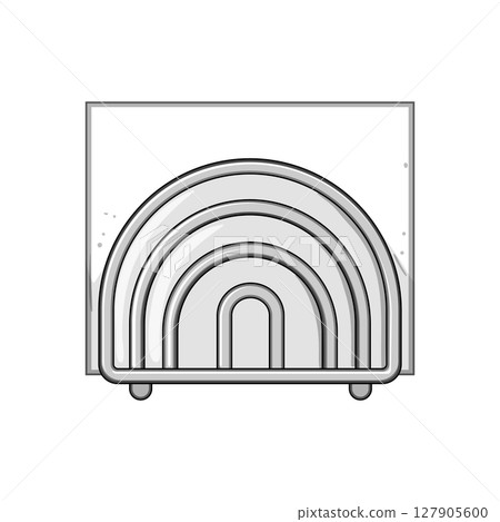 vintage napkin holder cartoon vector illustration 127905600