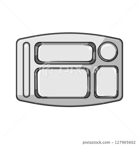 ecofriendly multi section meal tray cartoon vector illustration 127905602