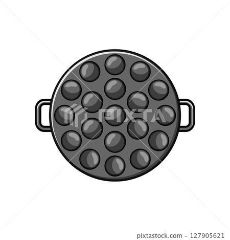flapjack mini pancake pan cartoon vector illustration 127905621