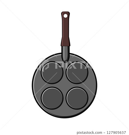griddle mini pancake pan cartoon vector illustration griddle mini pancake pan cartoon vector illustration 127905637