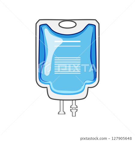 solution iv fluid bag cartoon vector illustration 127905648