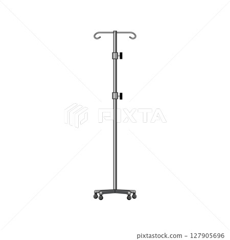 nutrition hydration iv drip stand cartoon vector illustration 127905696