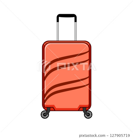 durable hard shell suitcase cartoon vector illustration 127905719