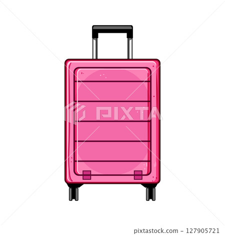 lock hard shell suitcase cartoon vector illustration lock hard shell suitcase cartoon vector illustration 127905721